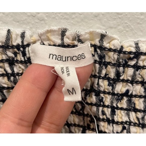 MAURICES Stripe Button Front Tassel Tank Top - Picture 3 of 4